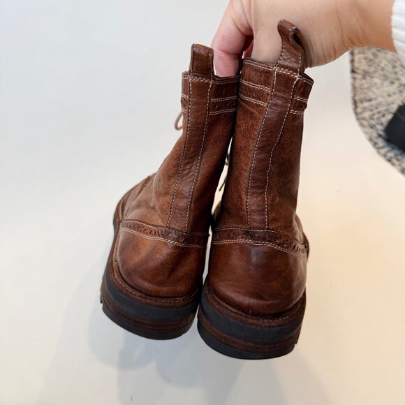 Sutor Mantellassi Men’s Leather Wingtip Brogue Lace-Up Boots - Picture 6 of 8